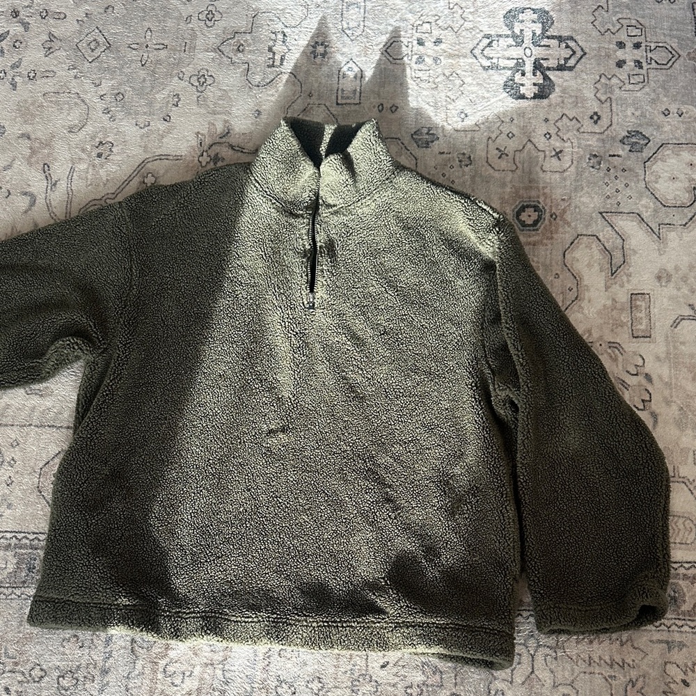 Winners Men's Olive Green Half-Zip fleece Sweater
